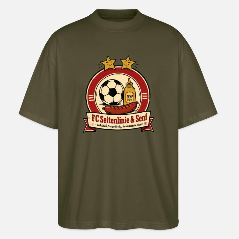FC Seitenlinie & Senf - Stanley/Stella Oversized Unisex Bio T-Shirt Blaster 2.0 - Khaki