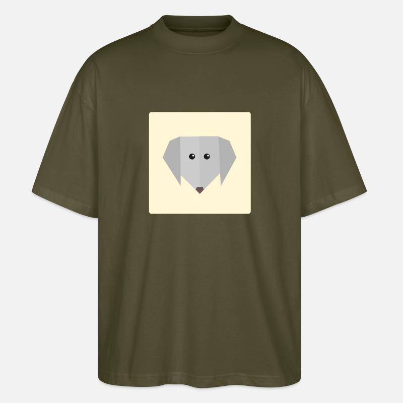 idée cadeau chien Doodle - T-shirt bio Blaster 2.0 coupe oversize Stanley/Stella Unisexe - kaki