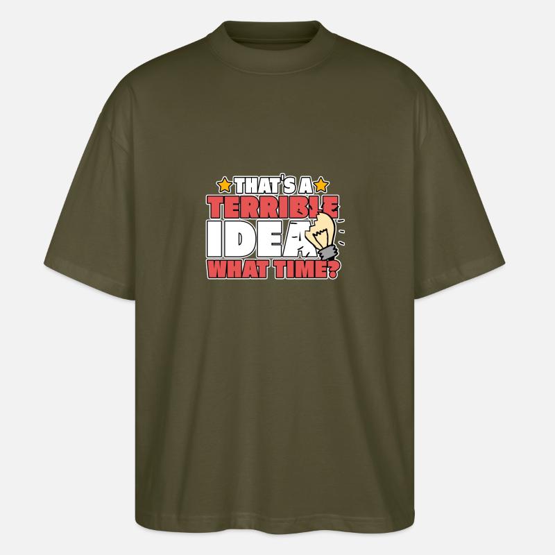 TERRIBLE IDEA - Stanley/Stella Oversized Unisex Bio T-Shirt Blaster 2.0 - Khaki