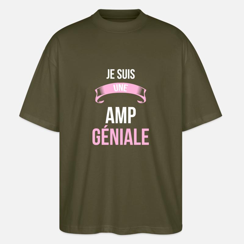 je suis une AMP - T-shirt bio Blaster 2.0 coupe oversize Stanley/Stella Unisexe - kaki