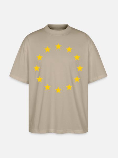 Eu flagge - Stanley/Stella Oversized Unisex Bio T-Shirt Blaster 2.0 - Steingrau