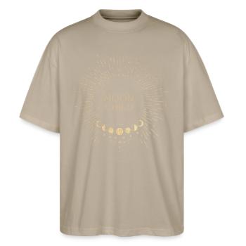 Moon Child - Stanley/Stella Oversized Unisex Bio T-Shirt Blaster 2.0 - Steingrau - Vorne - Alina (178cm) & Michal (187cm)