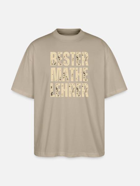 BESTER MATHELEHRER - Stanley/Stella Oversized Unisex Bio T-Shirt Blaster 2.0 - Steingrau