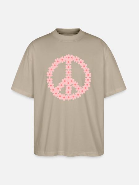 PEACE - Stanley/Stella Oversized Unisex Bio T-Shirt Blaster 2.0 - Steingrau