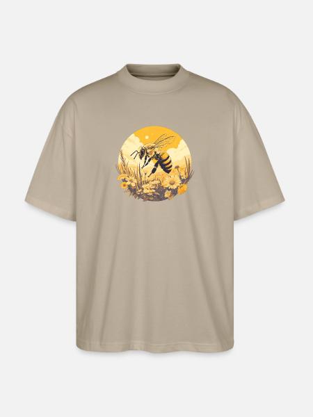 Bienen Biene - Stanley/Stella Oversized Unisex Bio T-Shirt Blaster 2.0 - Steingrau