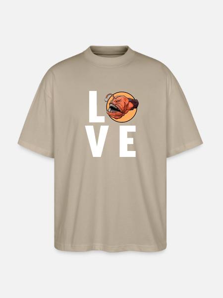 Anglerfische Anglerfisch - Stanley/Stella Oversized Unisex Bio T-Shirt Blaster 2.0 - Steingrau