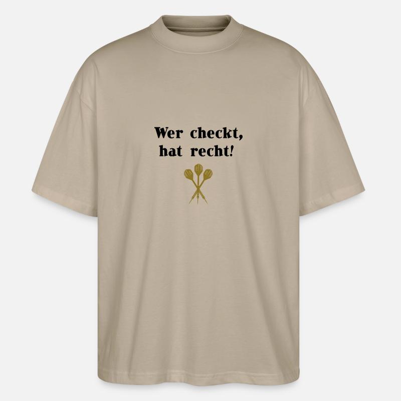 Wer checkt hat recht - Stanley/Stella Oversized Unisex Bio T-Shirt Blaster 2.0 - Steingrau
