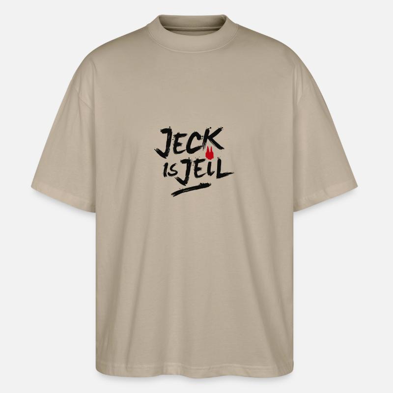 Jeck is Jeil - Stanley/Stella Oversized Unisex Bio T-Shirt Blaster 2.0 - Steingrau