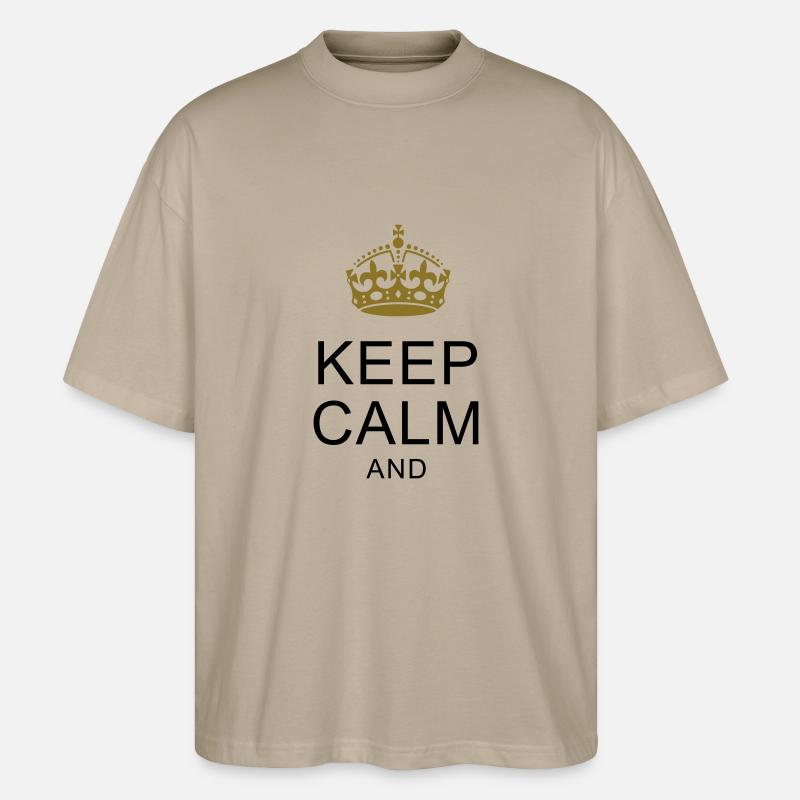 KEEP-CALM-SHIRTS.com ... Dein Text ARIAL - Stanley/Stella Oversized Unisex Bio T-Shirt Blaster 2.0 - Steingrau