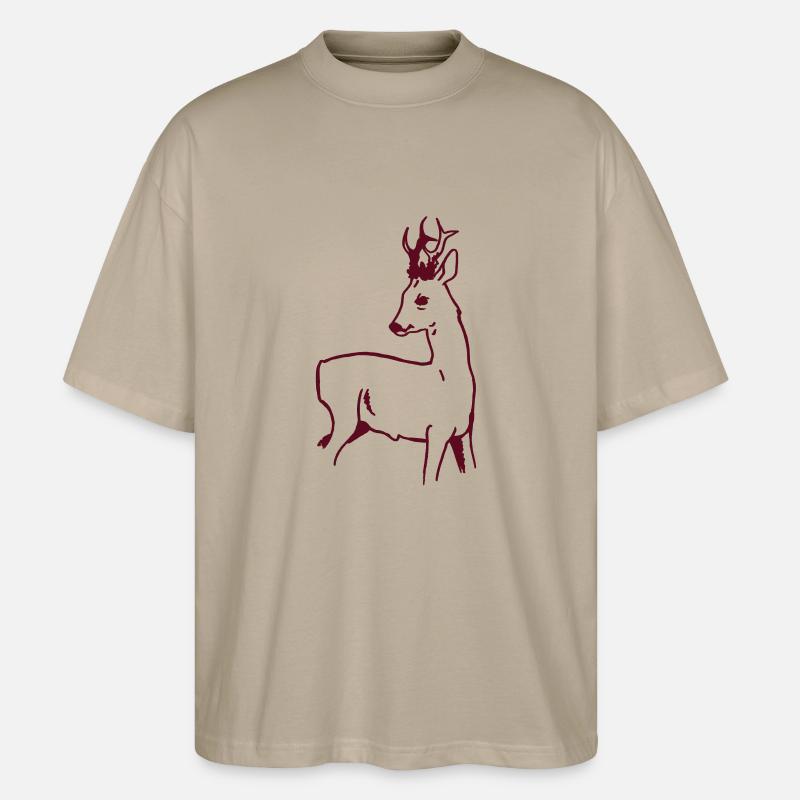 Rehbock - Stanley/Stella Oversized Unisex Bio T-Shirt Blaster 2.0 - Steingrau