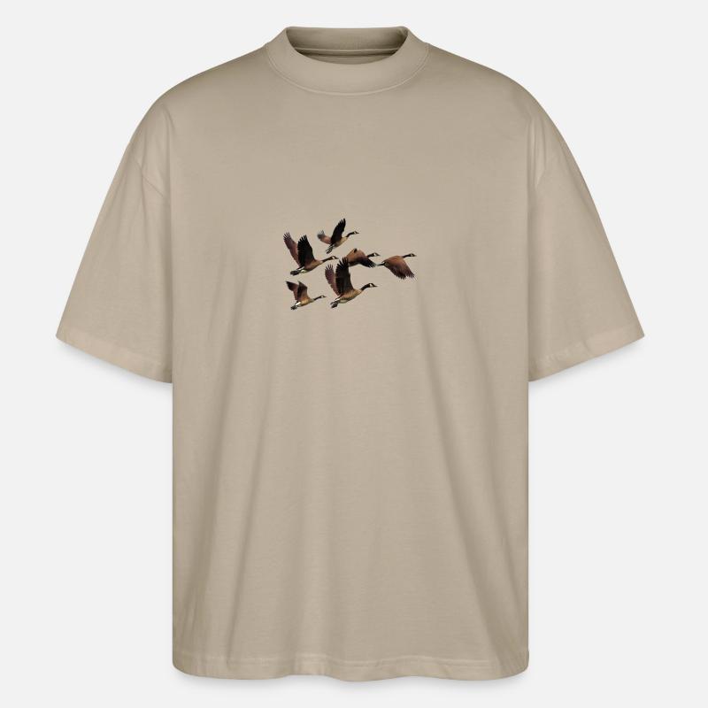 Wildgänse - Stanley/Stella Oversized Unisex Bio T-Shirt Blaster 2.0 - Steingrau
