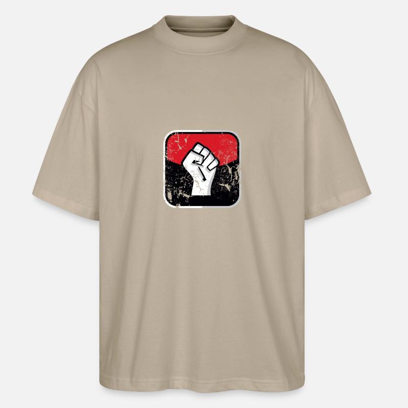 Faust - Symbol (used) - Stanley/Stella Oversized Unisex Bio T-Shirt Blaster 2.0 - Steingrau