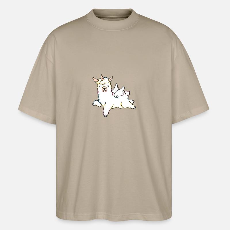 Llamacorn - Stanley/Stella Oversized Unisex Bio T-Shirt Blaster 2.0 - Steingrau