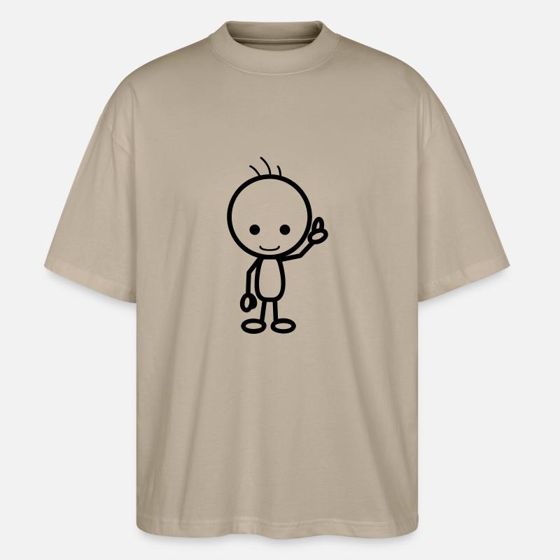 männchen - Stanley/Stella Oversized Unisex Bio T-Shirt Blaster 2.0 - Steingrau