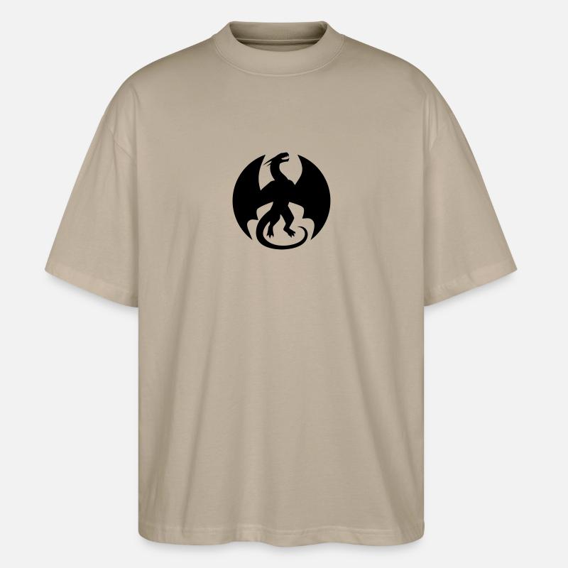 Drache - Stanley/Stella Oversized Unisex Bio T-Shirt Blaster 2.0 - Steingrau