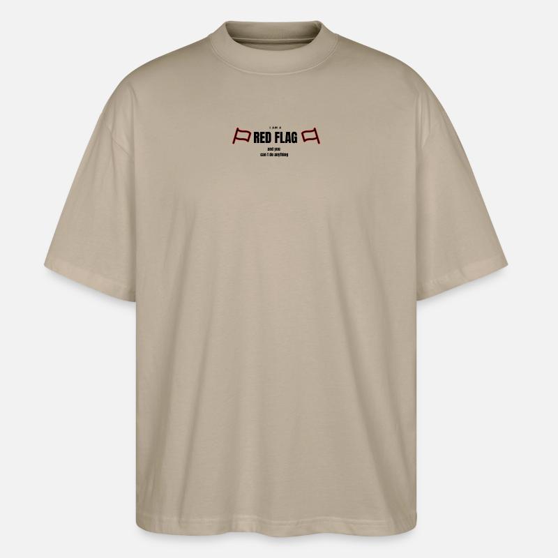 Drapeau rouge - T-shirt bio Blaster 2.0 coupe oversize Stanley/Stella Unisexe - gris pierre