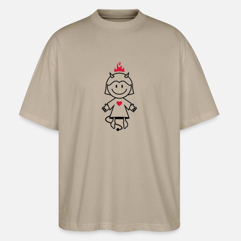 vl038b_teufelchen_2c - Stanley/Stella Oversized Unisex Bio T-Shirt Blaster 2.0 - Steingrau