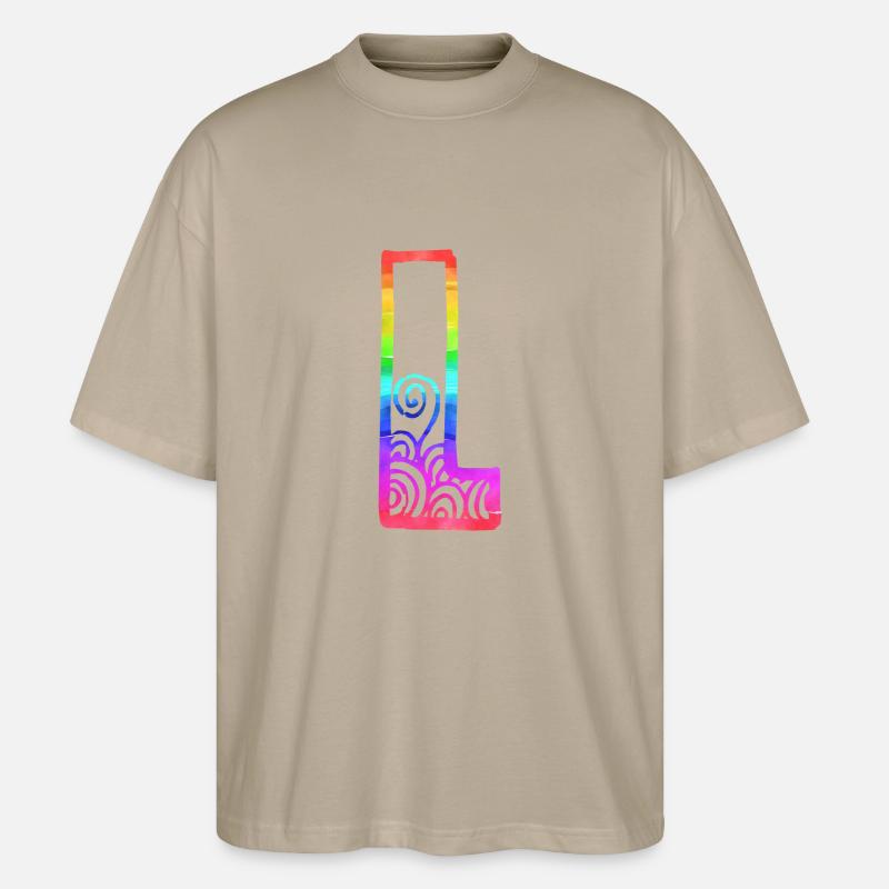 arc en ciel l - T-shirt bio Blaster 2.0 coupe oversize Stanley/Stella Unisexe - gris pierre