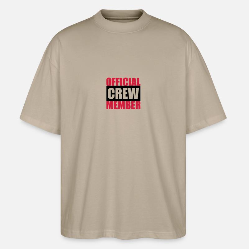 Official Crew Member - Stanley/Stella Oversized Unisex Bio T-Shirt Blaster 2.0 - Steingrau