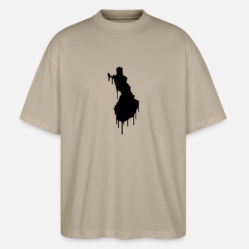Finland Graffiti - Stanley/Stella Oversized Unisex Bio T-Shirt Blaster 2.0 - Steingrau