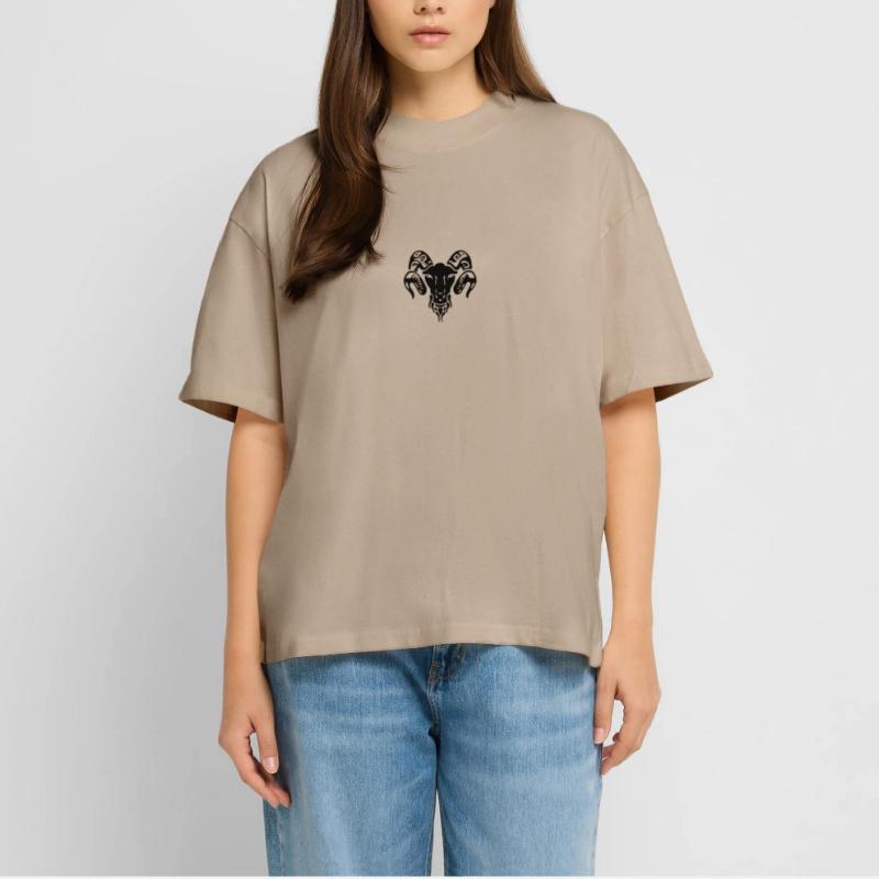 Aries, devil, satan, devil, gothic, goth, wicca, Stanley/Stella Oversized Unisex Organic T-shirt Blaster 2.0