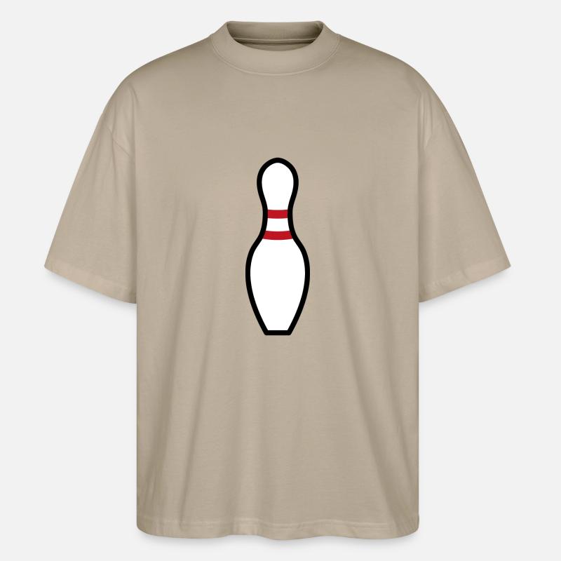 Bowling Pin - Stanley/Stella Oversized Unisex Bio T-Shirt Blaster 2.0 - Steingrau