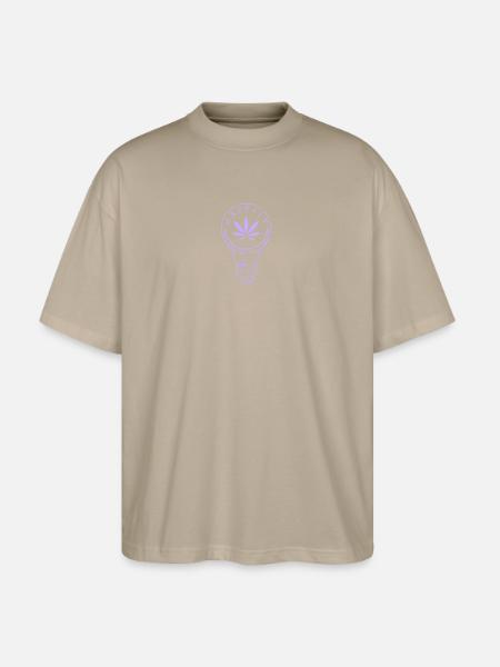 LIGHTBULB CANNABIS GLÜHBIRNE - Stanley/Stella Oversized Unisex Bio T-Shirt Blaster 2.0 - Steingrau