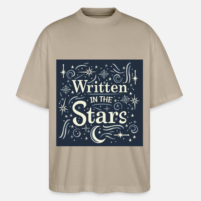 In den Sternen geschrieben - Stanley/Stella Oversized Unisex Bio T-Shirt Blaster 2.0 - Steingrau