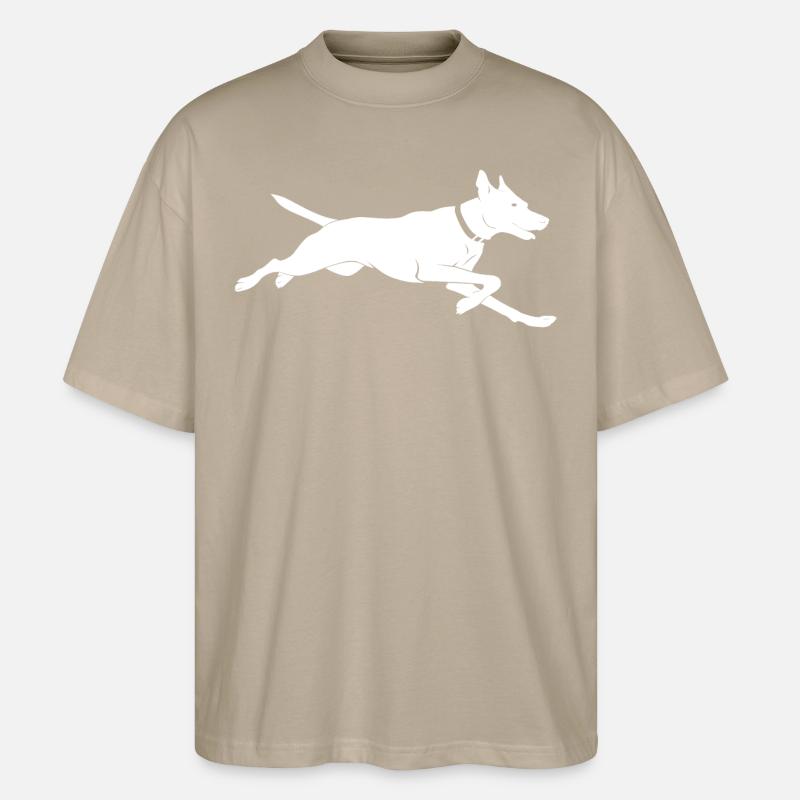 Parcours pour chiens - T-shirt bio Blaster 2.0 coupe oversize Stanley/Stella Unisexe - gris pierre