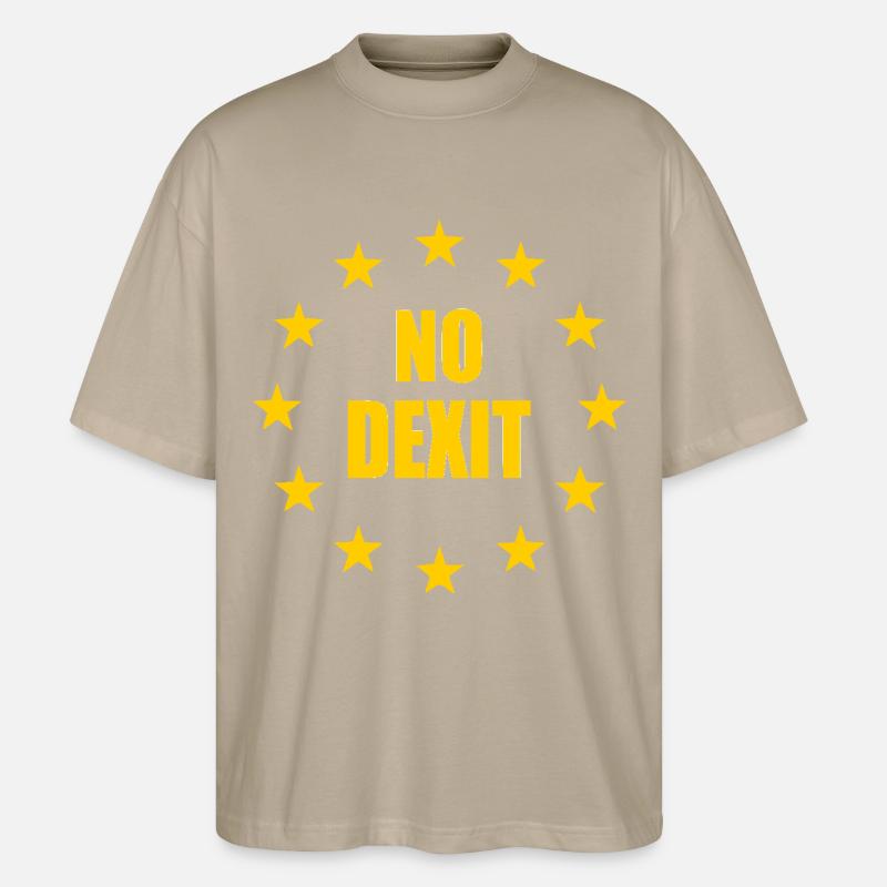 No dexit - Stanley/Stella Oversized Unisex Bio T-Shirt Blaster 2.0 - Steingrau