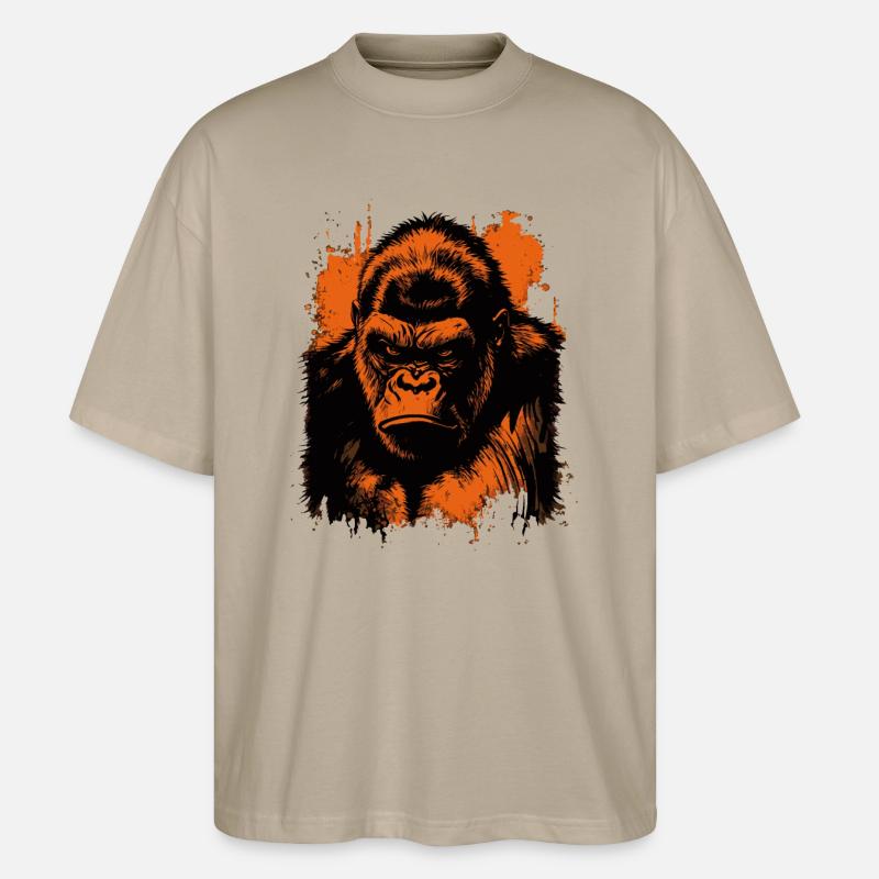 Gorilla - Stanley/Stella Oversized Unisex Bio T-Shirt Blaster 2.0 - Steingrau