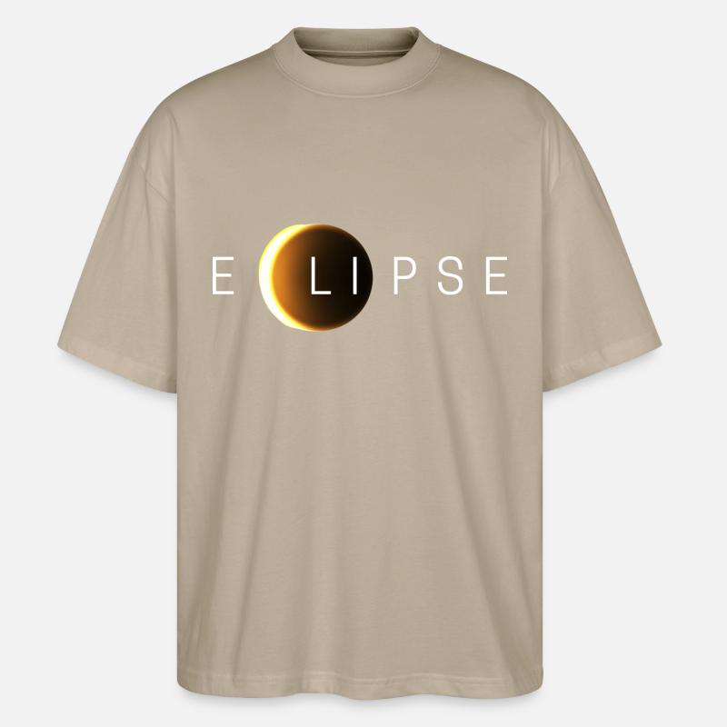 Solar eclipse - Stanley/Stella Oversized Unisex Organic T-shirt Blaster 2.0 - stone