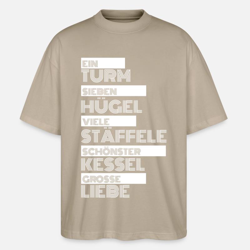 ein-turm - Stanley/Stella Oversized Unisex Bio T-Shirt Blaster 2.0 - Steingrau