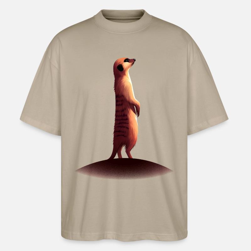 Erdmännchen - Stanley/Stella Oversized Unisex Bio T-Shirt Blaster 2.0 - Steingrau