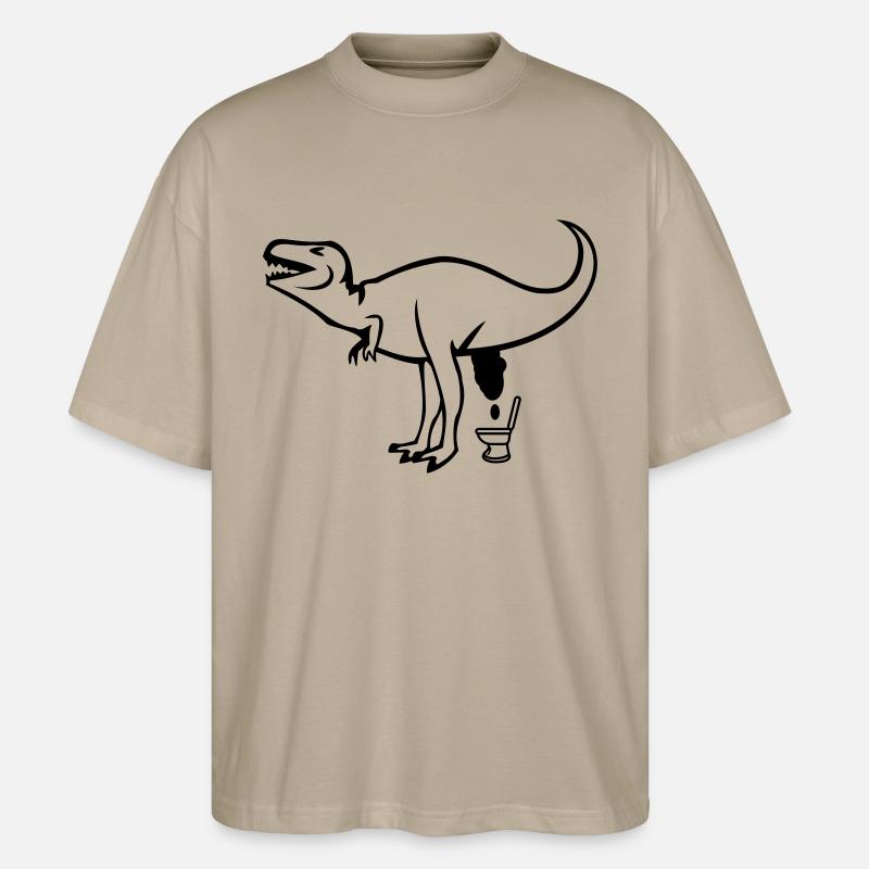 dino klo - Stanley/Stella Oversized Unisex Bio T-Shirt Blaster 2.0 - Steingrau