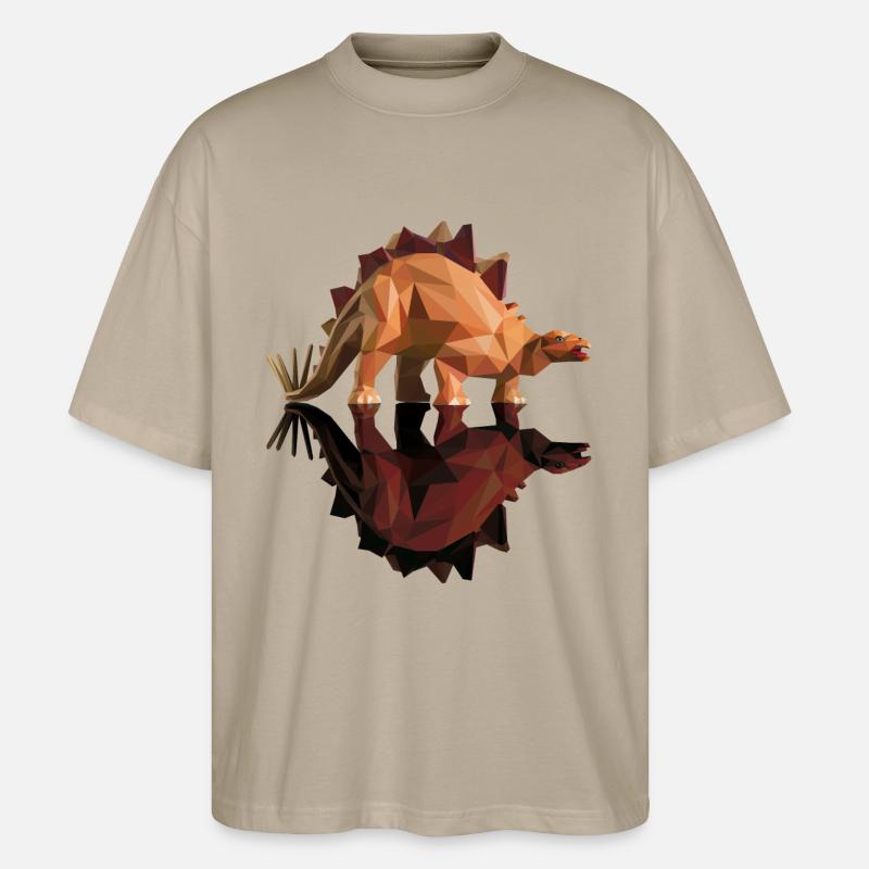 stegosaurus_06201403 - Stanley/Stella Oversized Unisex Bio T-Shirt Blaster 2.0 - Steingrau