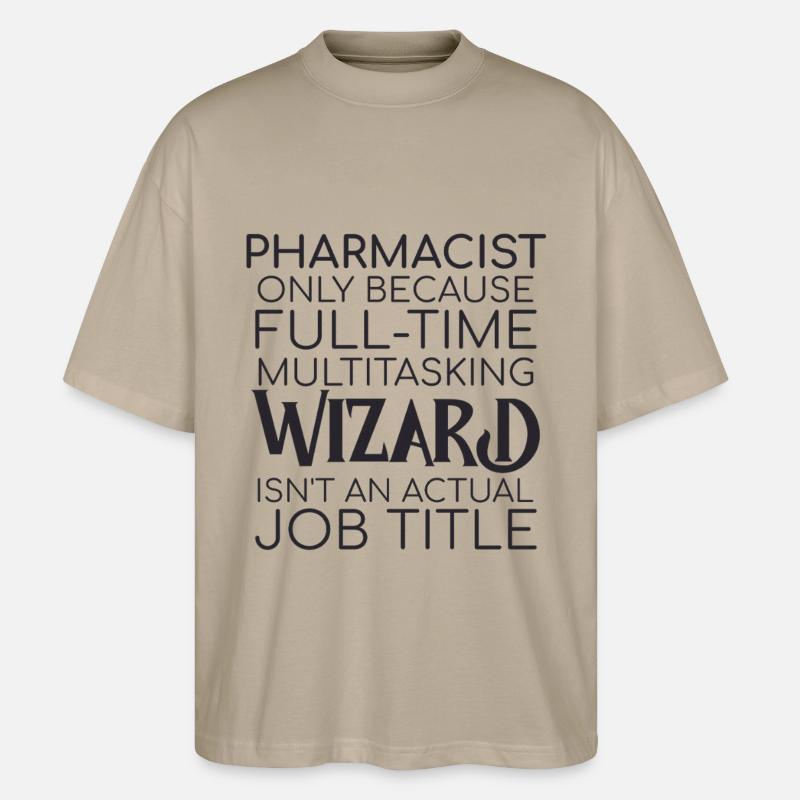 Pharmacist Wizard Apotheke - Stanley/Stella Oversized Unisex Bio T-Shirt Blaster 2.0 - Steingrau