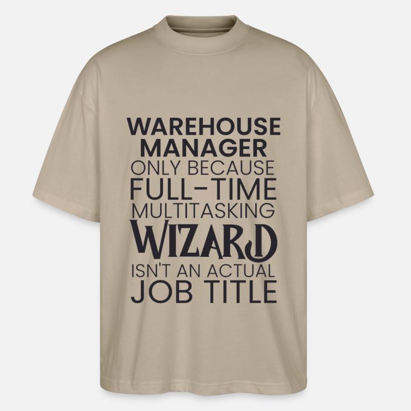 Assistant multitâche du gestionnaire d’entrepôt - T-shirt bio Blaster 2.0 coupe oversize Stanley/Stella Unisexe - gris pierre