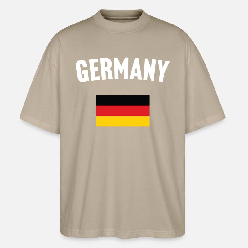 Drapeau de l’Allemagne - T-shirt bio Blaster 2.0 coupe oversize Stanley/Stella Unisexe - gris pierre
