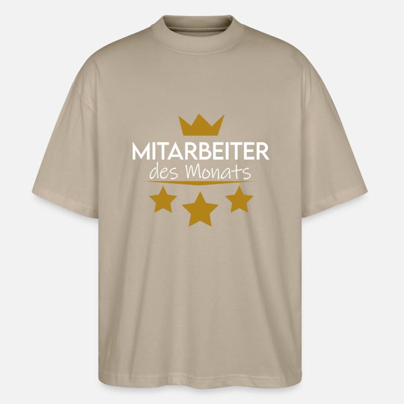 Mitarbeiter des Monats - Stanley/Stella Oversized Unisex Bio T-Shirt Blaster 2.0 - Steingrau