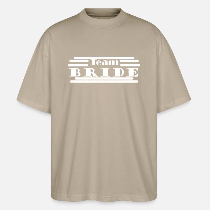 Bride - Team Bride - Stanley/Stella Oversized Unisex Bio T-Shirt Blaster 2.0 - Steingrau