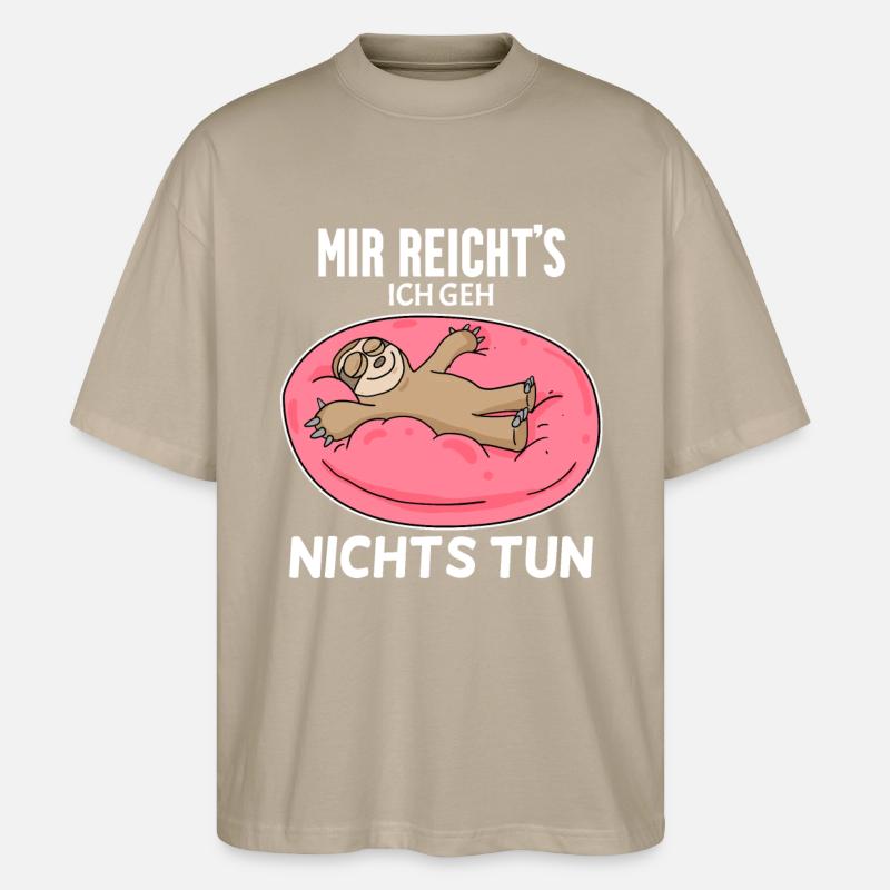 Nichts tun - Stanley/Stella Oversized Unisex Bio T-Shirt Blaster 2.0 - Steingrau