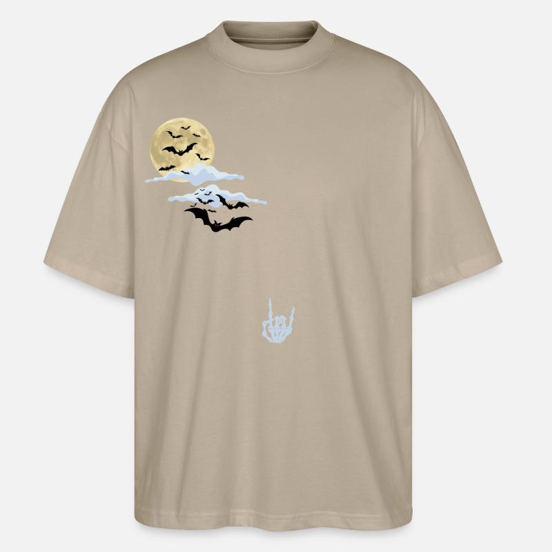 Roches d’Halloween - T-shirt bio Blaster 2.0 coupe oversize Stanley/Stella Unisexe - gris pierre