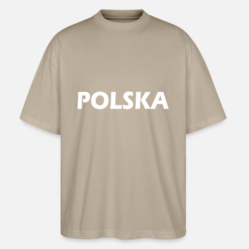 Polska - Stanley/Stella Oversized Unisex Bio T-Shirt Blaster 2.0 - Steingrau