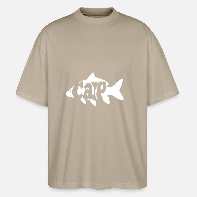 carp fish - Stanley/Stella Oversized Unisex Organic T-shirt Blaster 2.0 - stone
