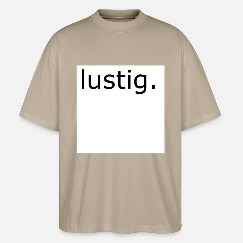 lustig - Stanley/Stella Oversized Unisex Bio T-Shirt Blaster 2.0 - Steingrau