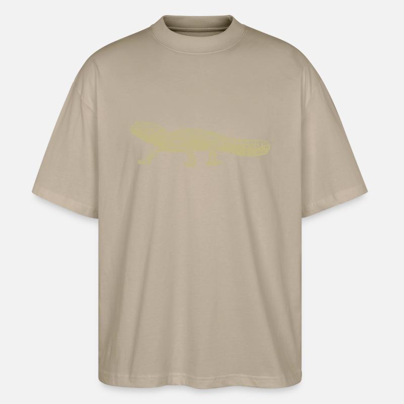 Leopardengecko - Stanley/Stella Oversized Unisex Bio T-Shirt Blaster 2.0 - Steingrau