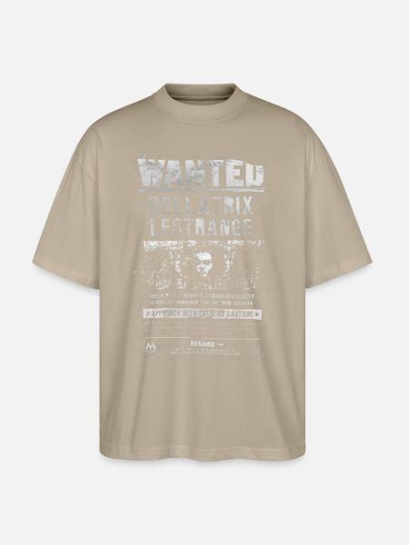 Harry Potter Bellatrix Lestrange Wanted Poster - Stanley/Stella Oversized Unisex Organic T-shirt Blaster 2.0 - stone