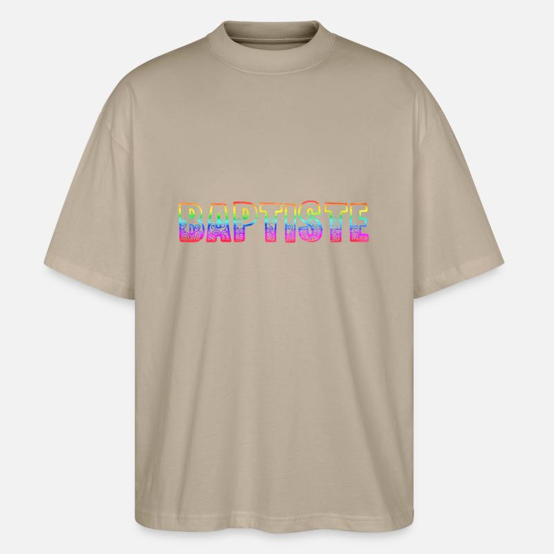 baptiste rs regenbogen - Stanley/Stella Oversized Unisex Bio T-Shirt Blaster 2.0 - Steingrau
