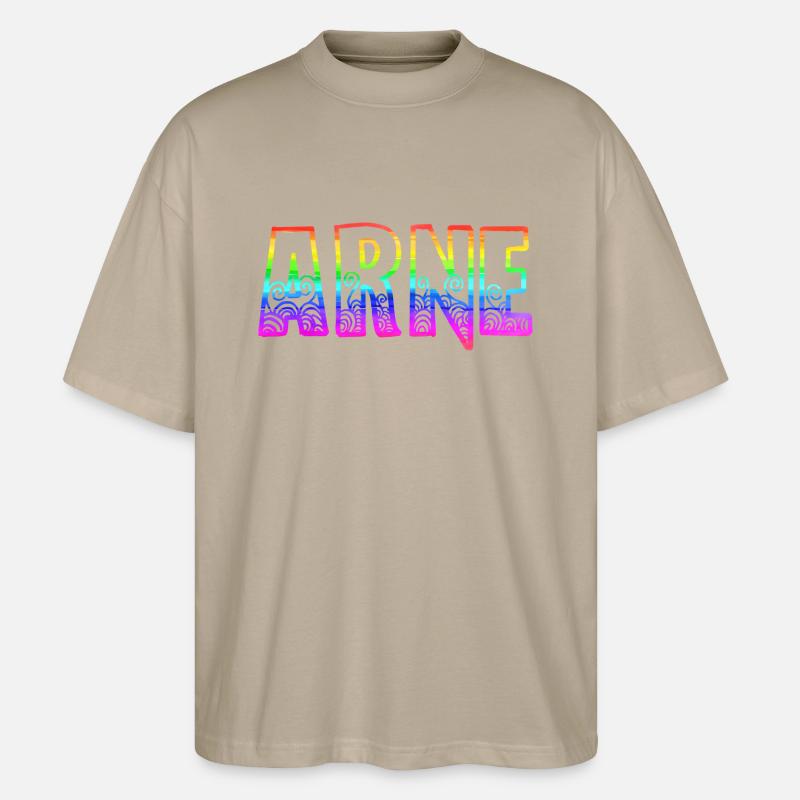 arne rs regenbogen - Stanley/Stella Oversized Unisex Bio T-Shirt Blaster 2.0 - Steingrau